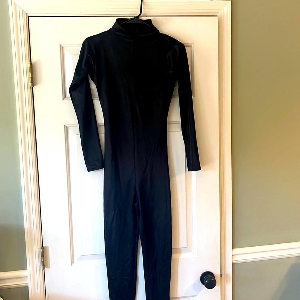 Full length black bodysuit